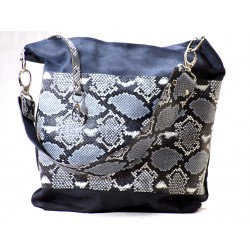 Shopper Blau / Animalprint