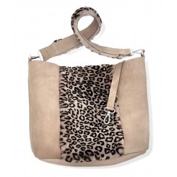 Schultertasche in Taupe /...